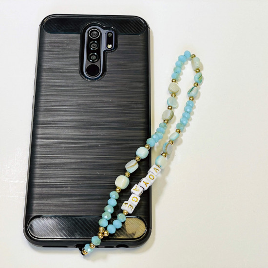 Großhändler Smartphone-Zubehör, Telefonschmuck "Voyage" blau