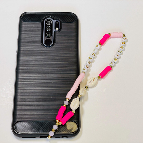 Grossiste accessoires smartphone, bijoux de téléphone "Forever friends" cauris rose