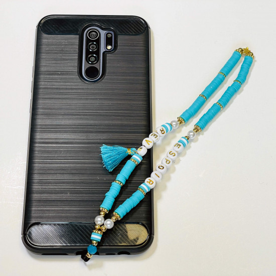 Mayorista de accesorios para smartphone, joyas para teléfono "Rêves Espoir" Turquesa