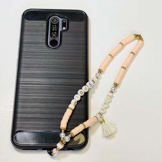 Wholesale smartphone accessories, phone jewelry "Rêves Espoir" salmon