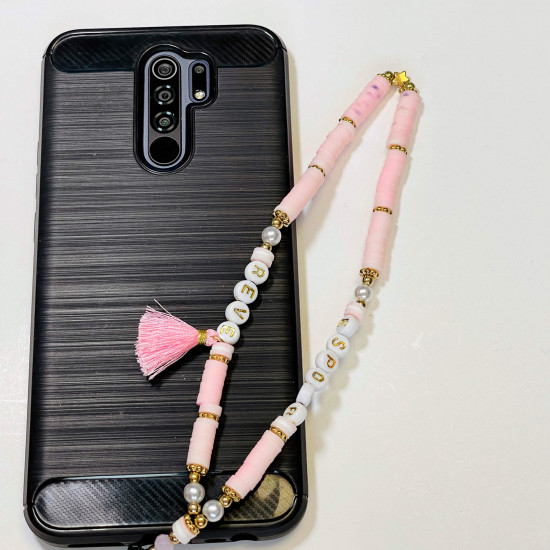 Mayorista de accesorios para smartphone, joyas para teléfono "Rêves Espoir" rosa pálido