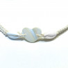 White heart shell bracelet