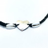 Black heart shell bracelet