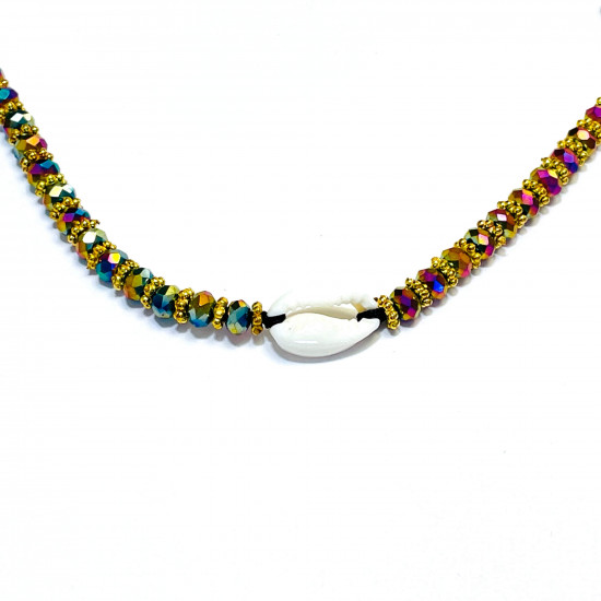 Grossiste bijoux fantaisies de qualité, bracelet coquillage strass multi couleurs