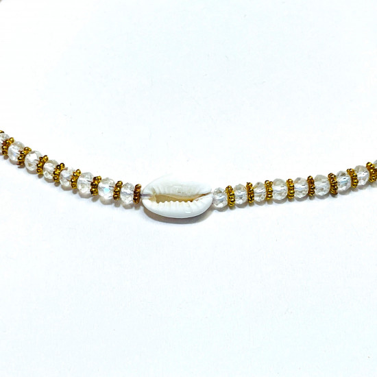 Mayorista de bisuteria de calidad, pulsera de conchas de strass blanco