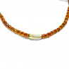 Bracelet coquillage strass orange