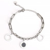 Silver-plated stainless steel bracelet with Roman numerals