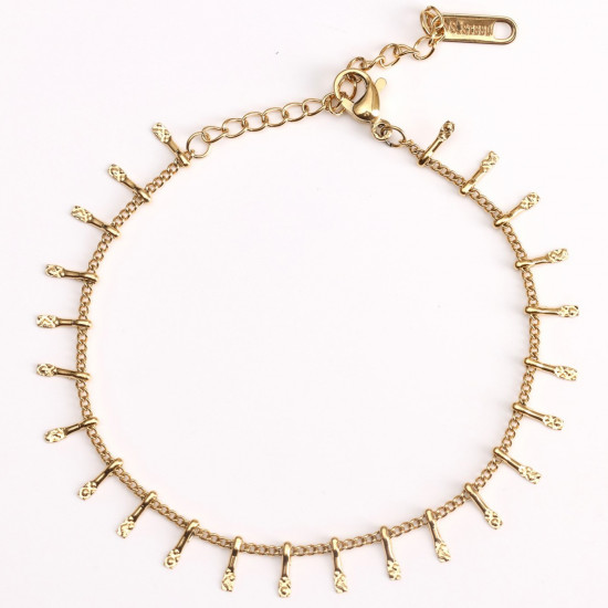 Wholesaler stainless steel jewelry for retailers, Gold plated spike bracelet