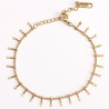 Gold-plated stainless steel bracelet with spikes