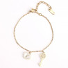 Heart cadena gold-plated stainless steel bracelet