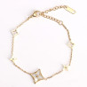 Pulsera de acero inoxidable chapado en oro con estrellas