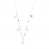 Collar de acero inoxidable con estrellas plateadas