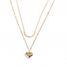 Gold-plated stainless steel necklace with heart
