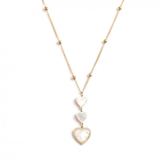 Mayorista joyas acero inoxidable tendencia, Collar acero inoxidable oro colgante corazones