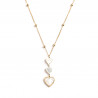 Gold-plated stainless steel necklace with hearts pendant