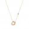 Gold-plated stainless steel necklace with interlocking rings