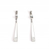 Boucles d'oreilles acier inoxydable argenté tige