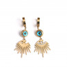 Gold-plated stainless steel eye earrings