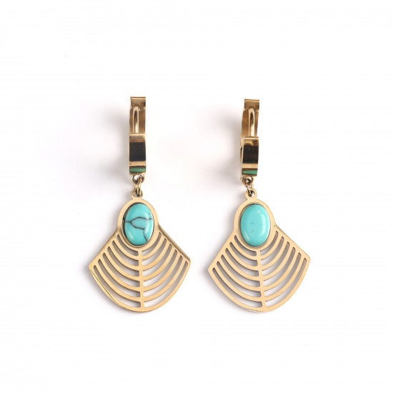 Best wholesale stainless steel jewelry, Gold plated stainless steel filigram earrings