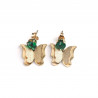 Gold-plated stainless steel butterfly earrings