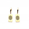 Flower of life gold-plated stainless steel earrings