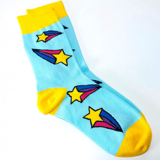 Grossiste chaussettes, modèle chaussettes étoiles filantes, pour revendeurs