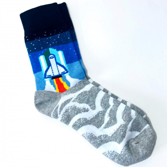 Grossiste chaussettes, modèle chaussettes fusée spatiale, pour revendeurs