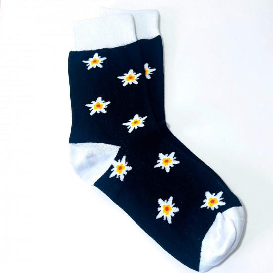 Grossiste chaussettes, modèle chaussettes marguerites, pour revendeurs