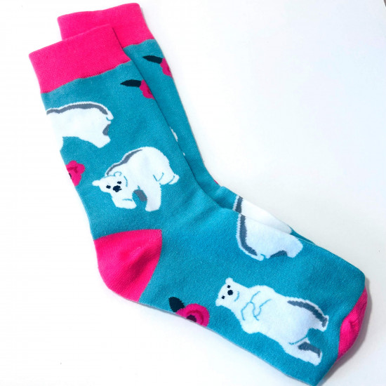 Großhändler Socken, Modell Socken Eisbären, für Wiederverkäufer