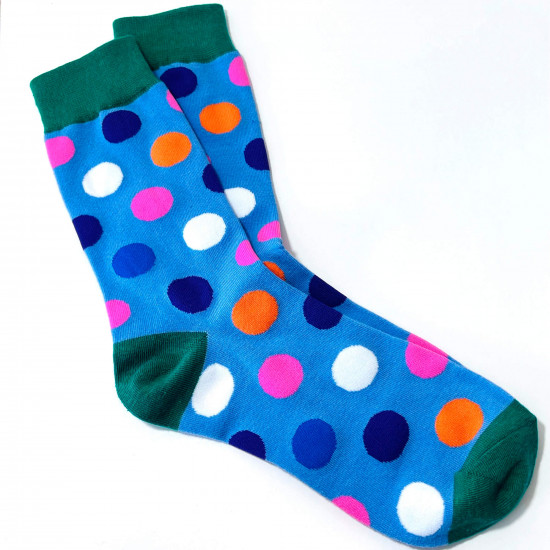 Grossiste chaussettes, modèle chaussettes pois colorés, pour revendeurs