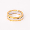 Stainless steel gold/silver date ring