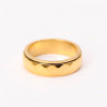 Solid gold-plated stainless steel ring