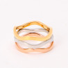 Ring aus rostfreiem Stahl vergoldet, versilbert, bronzefarben