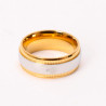 Gold and silver stainless steel ring