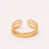 Adjustable gold-plated stainless steel ring