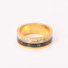Gold-plated stainless steel ring Roman numerals