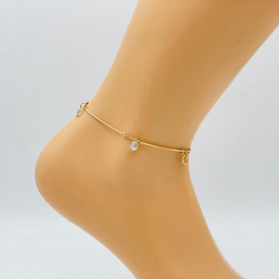 Mayorista joyas Marsella, cadena tobillo de oro G104-14 - Felizz