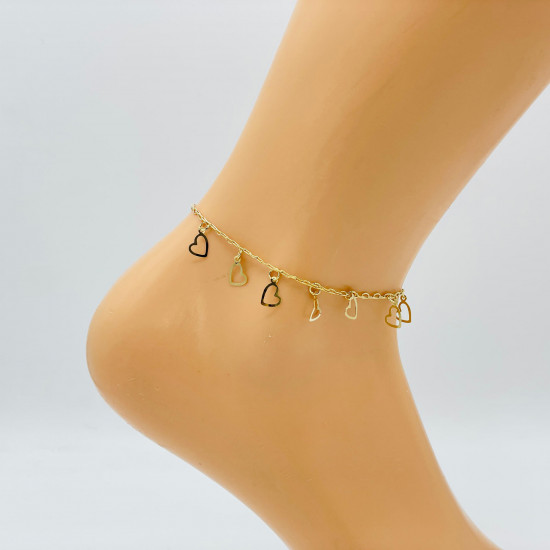 Wholesaler jewelry Marseille, gold ankle chain G104-23 - Felizz