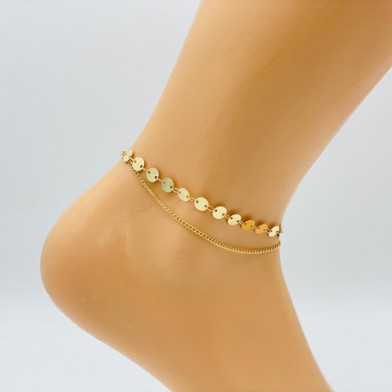 Mayorista joyas Marsella, cadena tobillo de oro G104-24 - Felizz