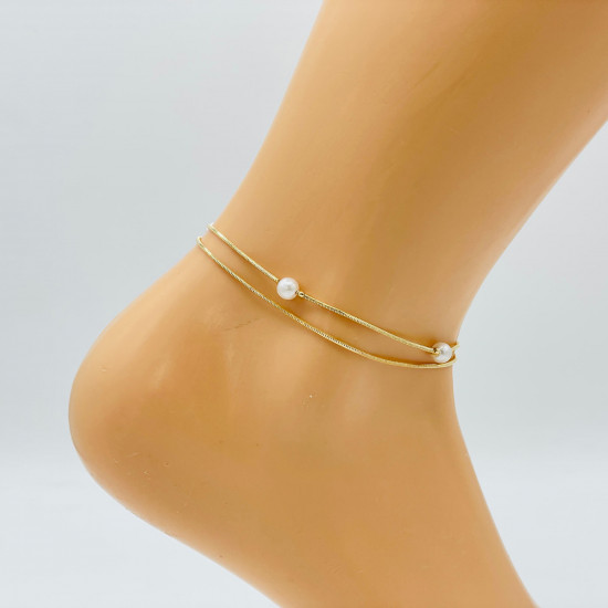 Wholesaler jewelry Marseille, golden ankle chain GA1710-7 - Felizz