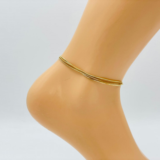 Großhändler Schmuck Marseille, goldene Fußkette GA1710-17 - Felizz
