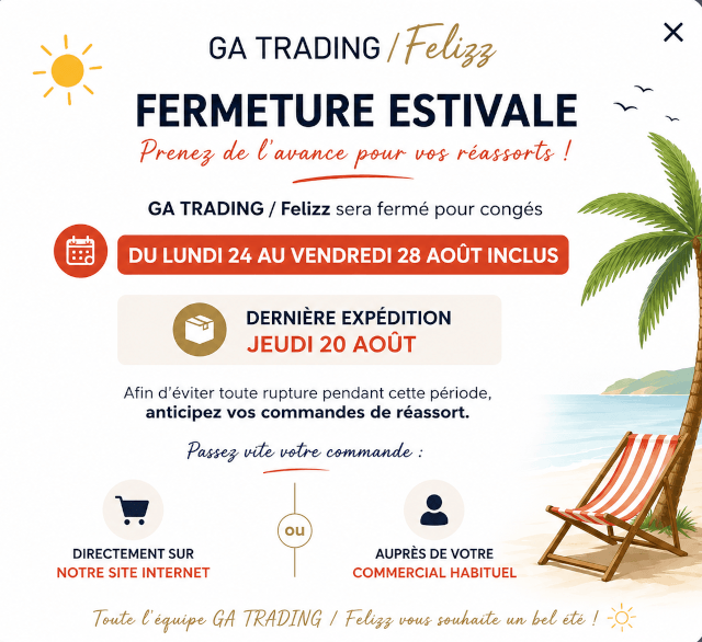 Fermeture estivale