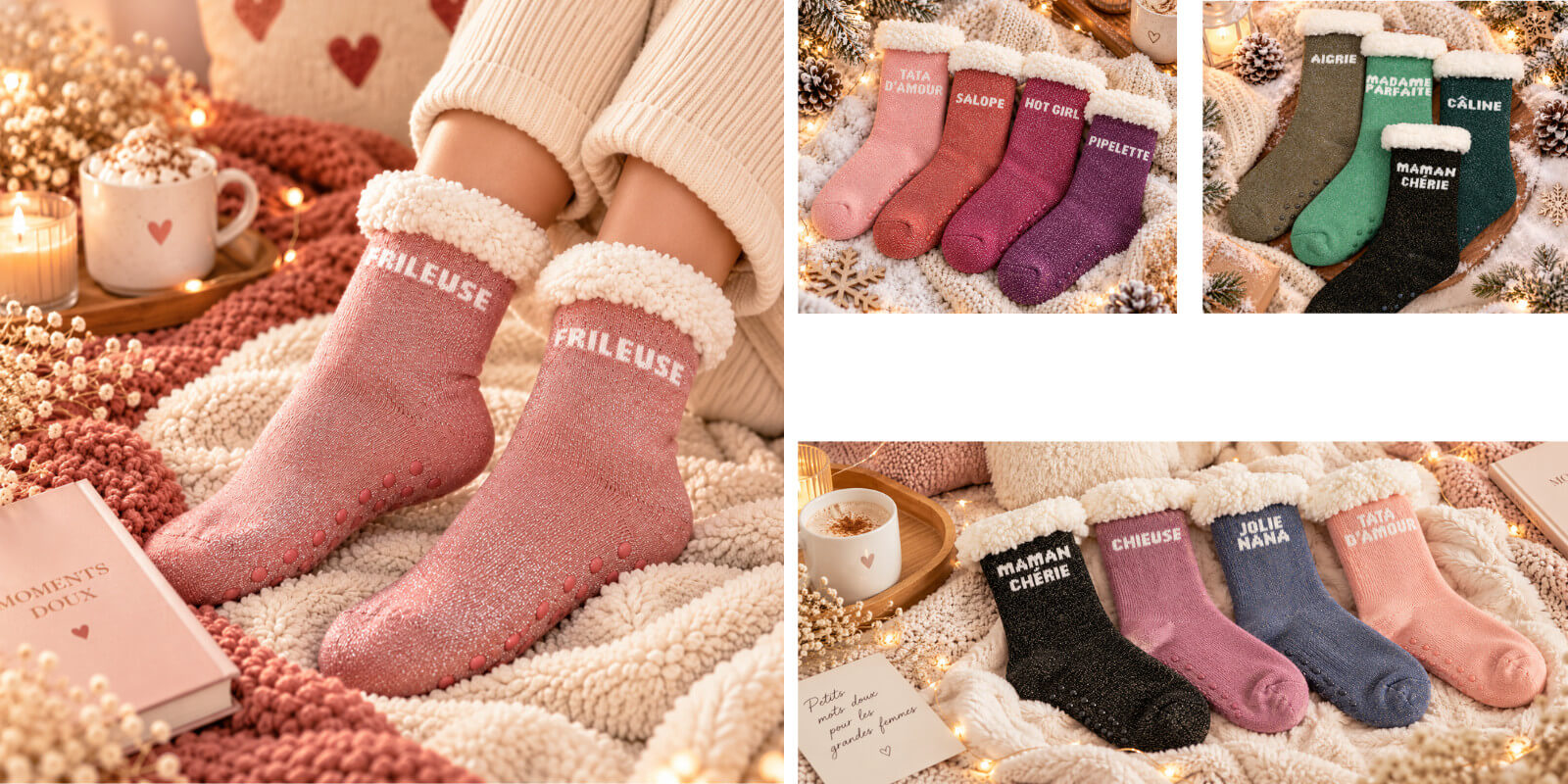 Chaussettes à paillettes hiver