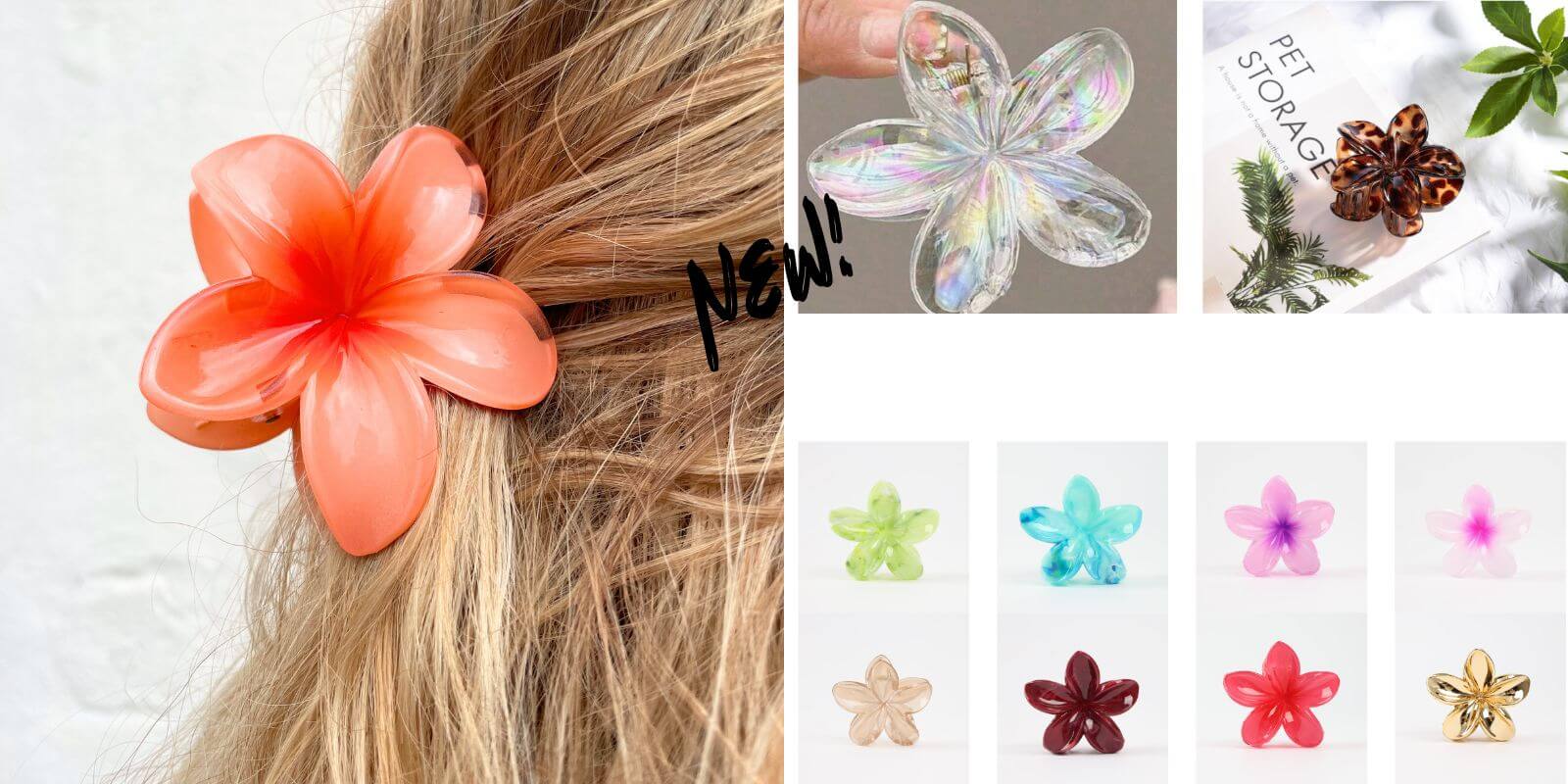 Pinces à cheveux fleurs
